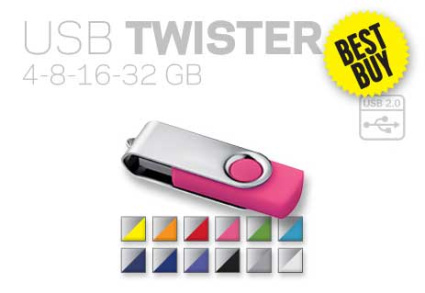 USB TWISTER STICK 2.0 PROMO MEMORIJA 4-8-16-32-64 GB