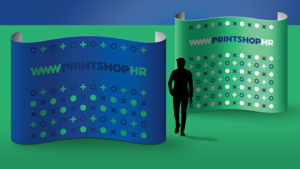 Pop up zid - zakrivljeni